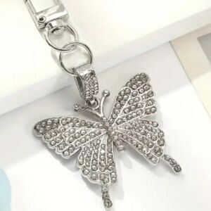 Silver Butterfly Keychain